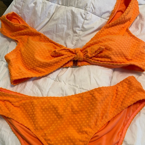 Orange Bikini with Cap Sleeves - Picture 2 of 5